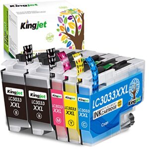 kingjet lc3033 ink cartridge, compatible replacement for brother lc3033xxl 3033 lc3035 3035 for brother mfc-j995dw mfc-j995dwxl mfc-j805dw mfc-j805dwxl mfc-j815dw – lc3033 bk/c/m/y ink cartridges