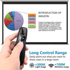 Presentation Clicker for PowerPoint Presentation Remote, RF 2.4GHz Wireless Presenter Remote USB Google Slide Advancer PPT PowerPoint Clicker for Mac, Keynote, Computer, Laptop