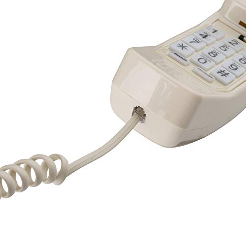 iSoHo Phones Phone Cord for Landline Phone – Tangle-Free, Curly Telephones Land Line Cord – Easy to Use + Excellent Sound Quality – Phone Cords for Home or Office (15ft) Color: Bone Ivory