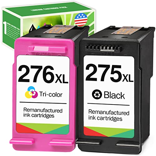 Limeink Remanufactured Ink Cartridges Replacement for Canon 275 276 Ink Cartridges 275xl 276xl for Canon Ink 275 276 for Canon Pixma TS3522 Ink Cartridges for Canon TR4720 Ink Cartridge Printer TS3500