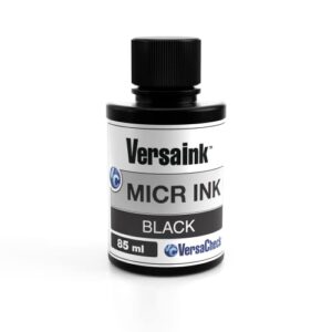 versaink-nano black micr ink -85ml – magnetic ink for check printers and all-in-one inkjets – standard micr signal, v0101s-7304