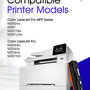 GPC Image Compatible Toner Cartridge Replacement for HP 202A CF500A 202X to use with HP Color Pro MFP M281fdw M281cdw M254dw M281fdn M254 M281 Toner Printer (Black Cyan Yellow Magenta, 4-Pack)