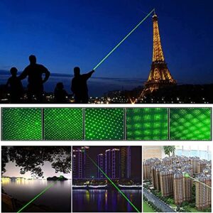 Long Range Green Laser Pointer High Power, Strong Laser Pointer Pen,2000 metres Powerful Tactical Green Lazer Pointer Light Rechargeable, Star Cap Adjust for Astronomy Hiking, Cat Laser Toy USB Charge