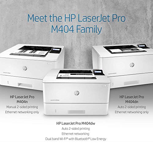 HP Laserjet Pro M404dn Monochrome Laser Printer with Built-in Ethernet & Double-Sided Printing, Amazon Dash Replenishment Ready (W1A53A) (Renewed)