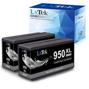 lxtek compatible ink cartridge replacement for hp 950 950xl to compatible with officejet pro 8610 8600 8620 276dw 8630 251dw 8100 8615 8625 8640 8660 271dw printers (high yield,2 black)