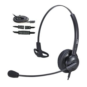 mkj cisco phone headset with noise canceling microphone corded rj9 call center telephone headset for cisco office landline 6841 cp-7821 7940 7942g 7945g 7961g 7962g 7965g 7971g 7975g 8865 8961 9951