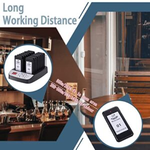 YYCALLING Restaurant Pager,Pagers for Restaurants 16 Guest Pagers,Buzzers Social Distancing, 98 Chanels with Vibration, Flashing and Buzzer for Truck