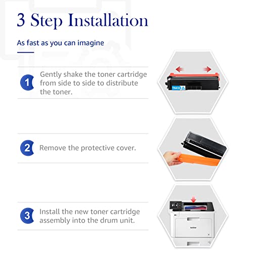 STAROVER Compatible Toner Cartridge Replacement for Brother TN433 TN 433 431 TN433BK TN431 TN431BK for HL-L8360CDW MFC-L8900CDW HL-L8260CDW HL-L8360CDWT MFCL8610CDW MFCL9570CDW Printer (1BK,1C,1M,1Y)