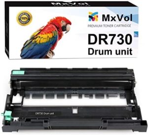 mxvol compatible drum unit replacement for brother dr730 dr-730 dr 730 up to 12,000 pages use for hl-l2350dw dcp-l2550dw mfc-l2710dw mfc-l2750dw hl-l2395dw printer (no toner) black