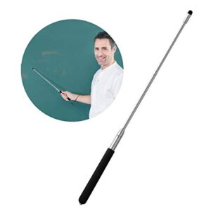 Teachers Pointer Stick, Telescopic Teaching Pointer, Retractable Classroom Whiteboard Pointer Extendable for Teachers, Guides, Coach with A Lanyard & Felt Head, Extends to 39.4''