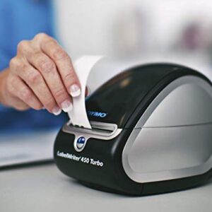 DYMO Label Printer | LabelWriter 450 Turbo Direct Thermal Label Printer, Fast Printing, Great for Labeling, Filing, Shipping, Mailing, Barcodes and More, Home & Office Organization (Renewed)