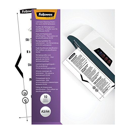 Fellowes Laminator Cleaning Sheets, 10 Pack, 8.5 x 11 in