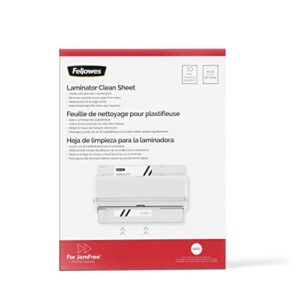 Fellowes Laminator Cleaning Sheets, 10 Pack, 8.5 x 11 in