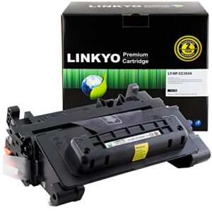 linkyo compatible toner cartridge replacement for hp 64a cc364a (black)