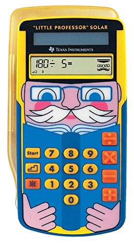 Texas TI-Little Professor Solar LPROF/PWB/11E1 TI-Little Professor Education Calculator Yellow