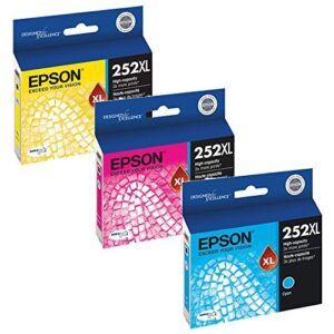 epson t252xl220, t252xl320, t252xl420 high yield ink cartridge set colors only (cmy)
