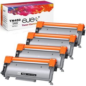 ejet compatible toner cartridge replacement for brother tn450 tn420 tn-450 tn-420 for hl-2270dw hl-2280dw hl-2230 hl-2240 7360n 7860dw 7065dn intellifax 2840 2940 printer (4 black)