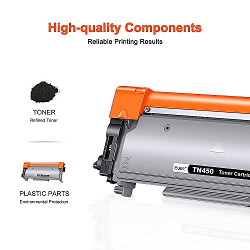 ejet Compatible Toner Cartridge Replacement for Brother TN450 TN420 TN-450 TN-420 for HL-2270DW HL-2280DW HL-2230 HL-2240 7360N 7860DW 7065DN Intellifax 2840 2940 Printer (4 Black)