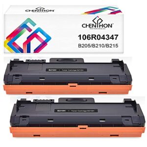 chenphon compatible toner cartridge replacement for xerox b205 b210 b215 106r04347 106r04346 toner, high yield 3,000 pages use for xerox b210dni b205ni b215dni printer, (black 2-pack)