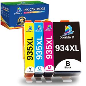 double d 934 and 935 ink cartridges compatible replacement for hp 934xl 935xl high yield for hp officejet pro 6830 6230 6835 6812 6815 6820 6220 6800 (1 black,1 cyan,1 magenta,1 yellow)