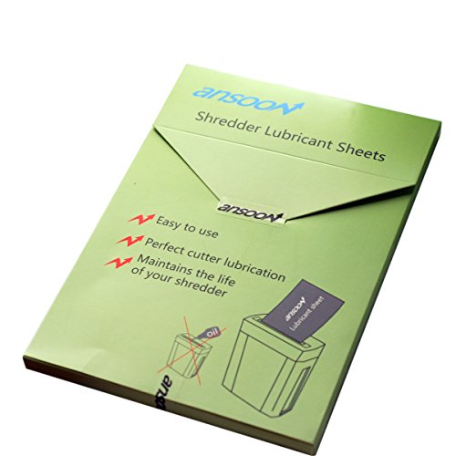 Ansoon 24 Pack Paper Shredder Lubricant Sheets, Paper Shredder Sharpening & Lubricating Sheets