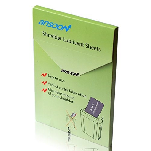 Ansoon 24 Pack Paper Shredder Lubricant Sheets, Paper Shredder Sharpening & Lubricating Sheets