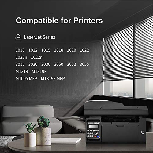 LEMERO Compatible Toner Cartridge Replacement for HP 12A Q2612A Black for hp Laserjet 1020 1022 1010 3015 3020 3030 3050 Series MFP M1005 M1319 Series Printer (2 Black, High Yield)