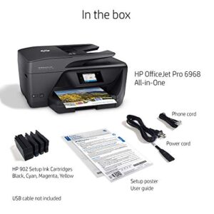 HP OfficeJet Pro 6968 All-in-One Wireless Printer with Mobile Printing, Instant Ink Ready (T0F28A) (Renewed)