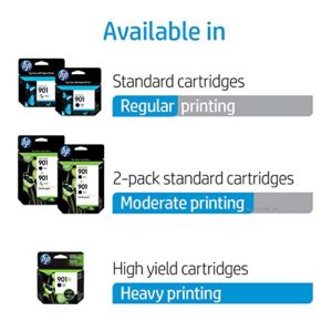 HP 901 | 2 Ink Cartridges | Black | Works with HP OfficeJet 4500, J4500 series, J4680 | CZ075FN