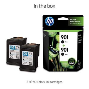 HP 901 | 2 Ink Cartridges | Black | Works with HP OfficeJet 4500, J4500 series, J4680 | CZ075FN