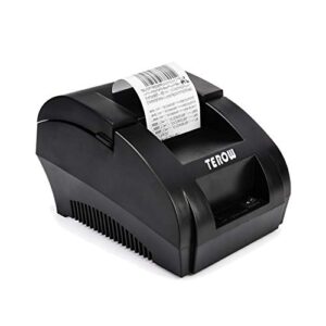 terow thermal receipt printer, 58mm max-width small usb direct printer with high-speed printing and usb interface support to esc/pos/window and linux system portable printer for cash register