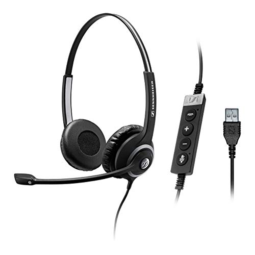 Sennheiser SC 260 USB MS II (506483) - Single-Sided Business Headset | For Skype for Business, Softphone, and PC | with HD Sound, Noise-Cancelling Microphone (Black)