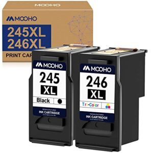 mooho compatible 245xl 246xl ink cartridge black color combo replacement for canon 245 246 pg-245xl cl-246xl 243xl 244xl for pixma mx490 mx492 mg2522 mg2922 mg2520 mg2920 ts3122 ts3100 tr4520 printer