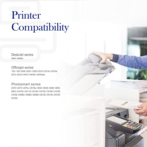 Valuetoner Remanufactured Ink Cartridge Replacement for HP 98 (C9364WN) for Officejet 150 100 6310 H470, PhotoSmart 2570 2575 8050 C4180 C4150, Deskjet 460 5940 D4145 D4155 Printer (Black, 2 Pack)