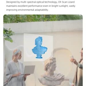 Creality 3D Scanner, Portable 3D Scanner, Color Scanner 3D Modeling 0.05mm Precision 10FPS Scanning Speed for 3D Printing Support Windows MAC OS System (CR-Scan Lizard Luxury with Color Suit)