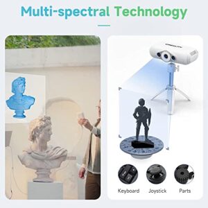 Creality 3D Scanner, Portable 3D Scanner, Color Scanner 3D Modeling 0.05mm Precision 10FPS Scanning Speed for 3D Printing Support Windows MAC OS System (CR-Scan Lizard Luxury with Color Suit)