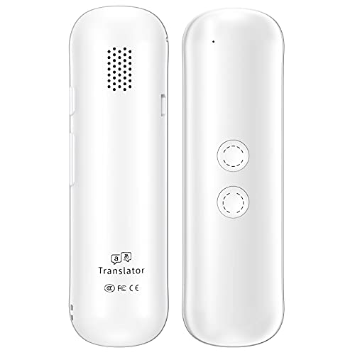 XURPURTLK Language Voice Translator Device Real Time 2-Way Translations Supporting 72 Languages for Travelling Learning Shopping Business Chat Recording Translations (White) (G5)