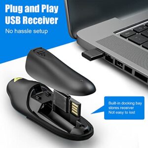 AMERTEER Wireless Presenter, PPT Controller Presentation Remote Control Laser Pointer USB Mouse Clicker Flip Pen