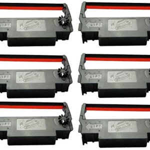 SP-700 Black and Red Ribbon Ink Cartridge Compatible with Star SP-700BR, RC-700BR, SP-712, SP-742 POS Printer Ribbon (6 Pack)