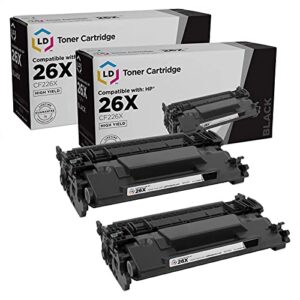 ld products compatible replacement for hp 26x toner cartridge cf226x 26a cf226a for laserjet pro m402d m402dn m402dne m402dw m402n mfp m426fdw m426fdn mfp m426dw (high yield black, 2-pack)