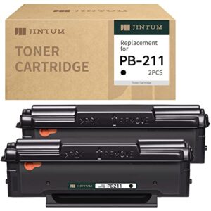 jintum compatible pb-211 toner cartridge replacement for pantum pb-211 pb-211ev toner cartridge for pantum p2502w m6552nw m6550nw m6602nw m6600nw p2500w laser printer (black, 2pack)