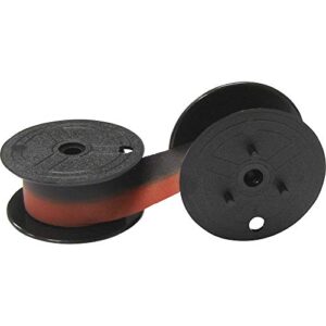 reg victor 7010 universal twin spool ribbon for compatible sharp, canon, casio, and other calculators (1230-4, 1240-3a, 1297, 2640-2, 1260-3, 1280-7, 1460-4, 1530-6, 1560-6, 1570-6), black/red, pack of 2