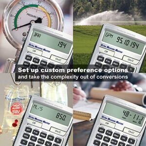 Calculated Industries 8025 Ultra Measure Master Professional Grade U.S. Standard to Metric Conversion Calculator Tool for Engineers, Architects, Builders, Scientists and Students | 60+ Units Built-in, Silver