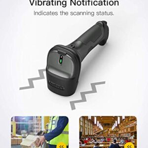 Inateck Super Wireless Barcode Scanner, Transmission Range Up to 330ft, Wireless Adapter and Build-in Bluetooth, Working Time Approx. 30 Days, with Vibrating Function, Pro 7