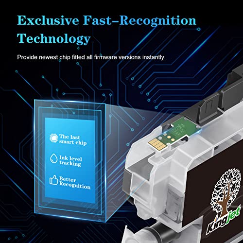 Kingjet LC3013 Compatible Ink Cartridge Replacement for Brother LC3013 Ink Cartridges Use with MFC-J491DW MFC-J497DW MFC-J690DW MFC-J895DW Printers (5 Black) - LC3013BK LC3011BK