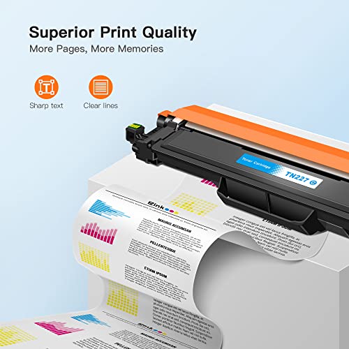 E-Z Ink (TM) High Yield Compatible Toner Cartridge Replacement for Brother TN227 TN-227 TN223 TN-223 use with MFC-L3770CDW MFC-L3750CDW HL-L3230CDW HL-L3290CDW HL-L3210CW MFC-L3710CW (1 Cyan)