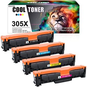 cool toner compatible toner cartridge replacement for hp 305a 305x ce410x ce411a ce412a ce413a for hp laserjet pro 400 toner laserjet m451dn m451nw mfp m475dn, laserjet pro mfp m476nw m476dn m476dw