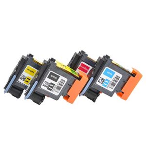 compatible for hp11 c4810a c4811a c4812a c4813a printhead for hp designjet 500 & 500 plus series printer by getu office, 4-pack (bk+c+m+y)。
