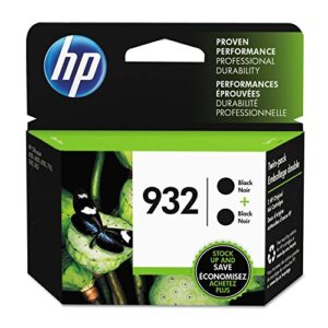 hp 932 | 2 ink cartridges | black | works with hp officejet 6100, 6600, 6700, 7110, 7510, 7600 series | cn057an