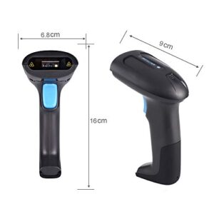 REALINN Wireless 2D QR Barcode Scanner Rechargeable Automatic Hanheld Code Reader Dustproof Waterproof Shockproof Fast and Precide for Mobile Payment, Store, Supermarket, Warehouse